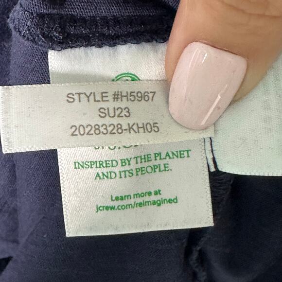 NWT J.Crew Factory Navy Slub Cotton V-Neck Tee – Size XS - Picture 11 of 11